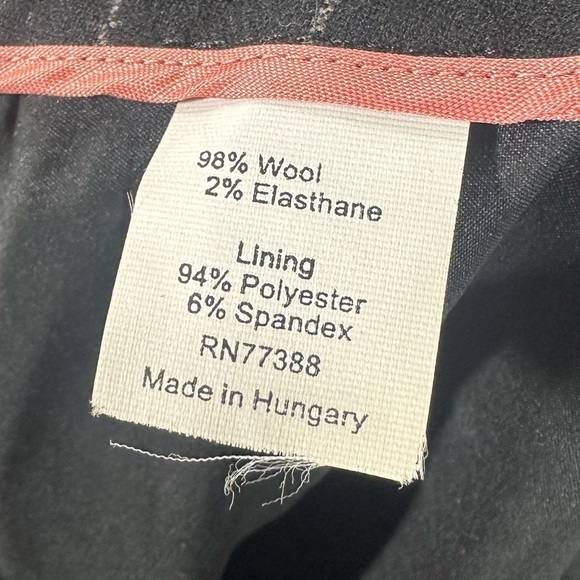 j crew favorite fit wool blend pinstripe pants size 6 - Picture 6 of 8